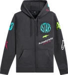 Alpinestars Variegate Zip Hoodie Gunmetal For 2XL 1215-53200-190-2X. Fixed Price $79.95.