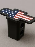 Chevy Bowtie 2 Hitch Cover Usa Flag Trailer Receiver Plug Patriotic. Fixed Price $18.99.