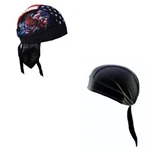 Lot Set 2 American Eagle Flag Usa - Black Moisture Wicking Headwrap Durag Biker. Fixed Price $18.95.