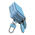 Key Fob Case Genuine Leather, Double Zipper Car Holder & Wallet With .... Fixed Price $25.04.