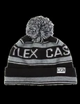 Castle X Adult Rave Pom Beanie Hat Snowmobile -gray / Black One Size New. Fixed Price $24.99.
