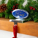 Northlight 5" Licensed Iconic Ford Logo Silver Christmas Stocking Holder. Fixed Price $34.01.