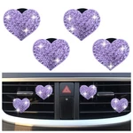 4PCS Heart-shaped Car Vent Clips With 1.73X1.18X1.06 Inch, Purple. Fixed Price $11.38.