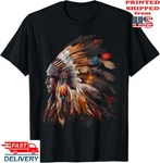 Native American Indian Headdress Graphic Tees Women T-shirt , Unisex. Fixed Price $21.99.