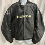 Vintage Honda Leather Jacket Mens 46 Black Full Zip Riding Tucker Rockey Officia. Fixed Price $149.99.