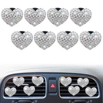 8 Pcs Bling Heart Air Vent Clips, Crystal Car Fresheners, Diffuser With Rhine.... Fixed Price $13.04.