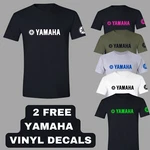 Yamaha Motorcycle Racing T-shirt With 2 Free Vinyl Decals, Sleeve Logo Motocross. Fixed Price $26.95.