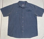 Thor Mx Short Sleeve Button Shop Shirt Men Xl Blue Racing Retro Casual Stylish. Fixed Price $24.89.