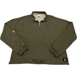 Canadiana Sweatshirt Mens Medium Green Quarter Zip Moose Canada Pullover Fleece. Fixed Price $26.99.