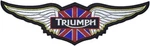 Triumph Motorcyle Silver Wings Jacket Vest Back Patch Iron Sew 12"X3.5". Fixed Price $17.99.