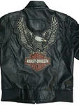 Harley Davidson Men's Legendary Eagle Vintage Black Leather Jacket 98127-08VM. Fixed Price $349.00.