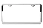 1PC Chrome Stainless Steel License Plate Frame + Screw Caps /slim 2 Hole Cf. Fixed Price $8.95.