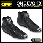 IC0-0837 Omp One Evo Fx Racing Boots Black Leather Shoe Fireproof Fia 8856-2018. Fixed Price $409.20.