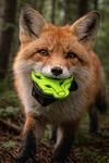 Fox Head 3D - 2 Inch Trailer Hitch Cover Black With Lime Green. Fixed Price $35.99.