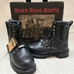 New River Road Men Field Leather Motorcycle Boots W/ Tags In Box Size 9.5. Fixed Price $85.00.
