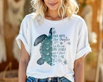 Sea Turtle Ocean Quote T-shirt Beach Lover Gift Coastal Graphic Tee A56. Fixed Price $14.99.