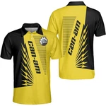 Custom Name Men's Can-am Brp Team Racing Motorsport Yellow Black Polo Shirt. Fixed Price $30.99.