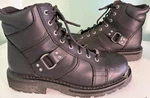 Harley-davidson Black Leather Biker Boots Slip Resistant Lace Up Ankle Us 11 M. Fixed Price $100.00.
