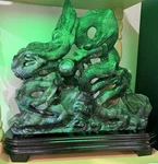 Chinese Carved Dragon Figurine Statue Wooden Display Base. Fixed Price $199.99.