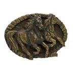 Metal Cast Bronze Trailer Hitch Cover Running Horses Design Western Art. Fixed Price $44.99.