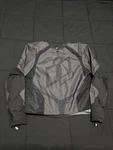 Women Icon Overlord Textile Motorcycle Padded Riding Jacket Black Grey Size Xl. Fixed Price $80.00.