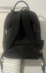 Tumi Black Backpack Brass Hardware Zip Buckle Closure Outer Pockets Top Handle. Fixed Price $95.00.