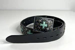 Vtg Harley Davidson HDWBT10055 Guardian Women Cross & Studded Leather Belt. Fixed Price $100.00.