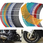 16PCS Motorcycle Car Tire Decals Trim Strips Universal Reflective Bike Wheel Sti. Fixed Price $15.99.