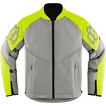 Icon Mesh Af Vented Textile Motorcycle Jacket Grey/flo Yellow. Fixed Price $185.00.