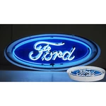 Ford Neon Sign In Steel Case Hand Blown Glass Wall Lamp Truck Mustang F-150 F350. Fixed Price $449.00.