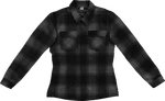 Icon Women's Fallblock Cx Flannel Jacket Black 2XL 2822-1674. Fixed Price $250.00.