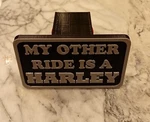 Funny "my Other Ride Is Harley" Trailer Hitch Cover Self-locking Free Shipping. Fixed Price $7.99.
