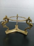 Vintage Brass Dragon Tripod Stand Decorative Display Base Crystal Balls Spheres. Fixed Price $25.00.