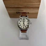Shinola Runwell Cream Dial Tan Leather Strap Chronograph Quartz Watchs 41MM. Fixed Price $240.80.