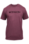 New Dragon Alliance Trademark Tee Two Burgundy Heather. Fixed Price $30.00.