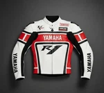 Yamaha Racing Cowhide Leather Motorcycle Jacket Protective Biker Riding Gear. Fixed Price $270.00.