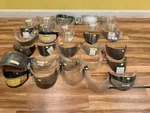 Lot (30) Nos Motorcycle Snowmobile Helmet Visor Smoke Tinted Clear Kbc Fulmer ++. Fixed Price $80.00.