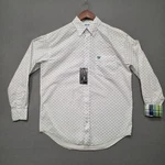 Panhandle Rough Stock Men's Button Up Long Sleeve Flip Cuff Shirt Size Medium. Fixed Price $21.24.