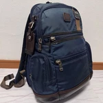 Tumi Alpha Bravo Knox Expandable Business Backpack Navy Brown A4 Fit Authentic. Fixed Price $300.99.