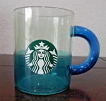 Starbucks Glass Coffee Mug Summer 2021 Sea Green Ocean Blue Siren 12OZ. Fixed Price $7.99.