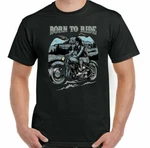 Motorbike T-shirt Motorcycle Biker Chopper Indian Cafe Racer Born Ride Mens. Fixed Price $32.47.