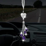 Frienda Bling Heart Diamond Crystal Car Charms - Rear View Mirror Decoration,. Fixed Price $8.89.
