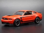2012 Ford Mustang Boss 302 Orange 1/64 Scale Collectible Diecast Model Car. Fixed Price $11.99.