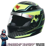 G-force Rookie Graphics Sfi Youth Racing Helmet Black/yellow Fluorescent. Fixed Price $249.95.