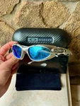 Oakley Plate Blue Silver Prizm Sunglasses Sports/casual Streetstyle Eyewear. Fixed Price $279.00.