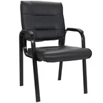 Back Smooth Leather Office Desk Computer Guest Chair With Armrest Reception. Fixed Price $57.19.