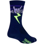 Sockguy Crew Socks - 6 Inch, Navy/purple/green, Small/medium Crthunder. Fixed Price $27.16.