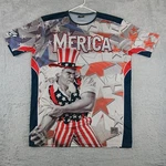 1 Sick Shirt Mens Extra Large Colorful Merica Hotrod 5 Patriotic Mojo Usa Made. Fixed Price $13.52.