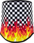 Zan Sportflex Neck Gaiter Checkered Flames WFL450. Fixed Price $29.99.