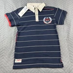 Sparco Polo Shirt Adult Extra Small Blue Striped Logo Racing Mens Rare Nwt. Fixed Price $28.00.